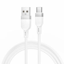 USB кабель HOCO X109 USB - Type-C SILICONE 3A, 1 метр, білий