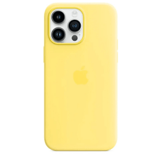 Silicone Case Original With MagSafe and Splash Screen Apple iPhone 14 Pro Canary Yellow