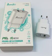 Мережевий Зарядний Пристрій Avantis A865 PD20W+QC3.0 White