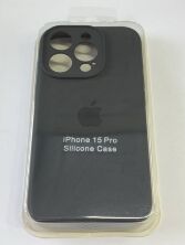 Чехол Silicone Case Copy Apple iPhone 15 Pro Square Dark Grey