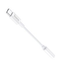 Аудіоадаптер HOCO LS30 TYPE-C (штекер) на 3,5 мм (гніздо), білий