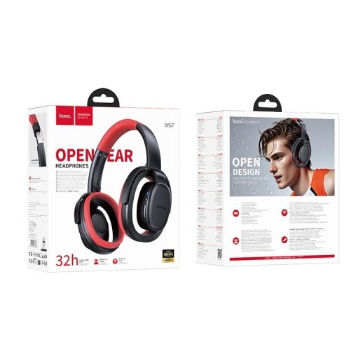 Беспроводные полноразмерные наушники HOCO W67 Rhyme open BT headphones, черный