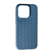 Накладка Leather Case Weaving для Apple iPhone 15 Pro Navy Blue