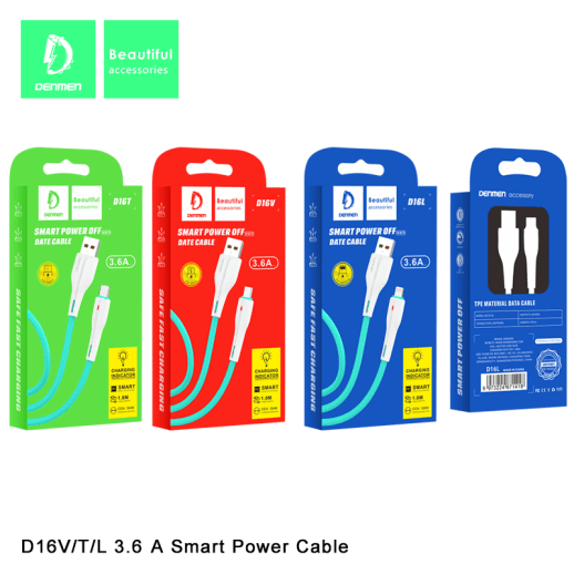 Кабель USB Denmen D16V USB - micro USB (3.6A)