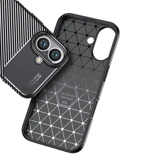 Накладка Tpu Carbon для Apple iPhone 16 Black