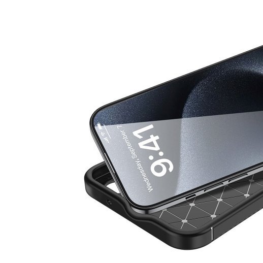 Накладка Tpu Carbon для Apple iPhone 16 Black