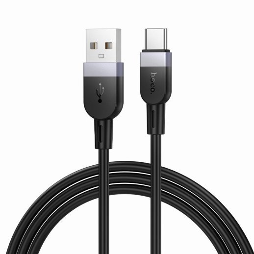 USB кабель HOCO X109 USB - Type-C SILICONE 3A, 1 метр, чорний