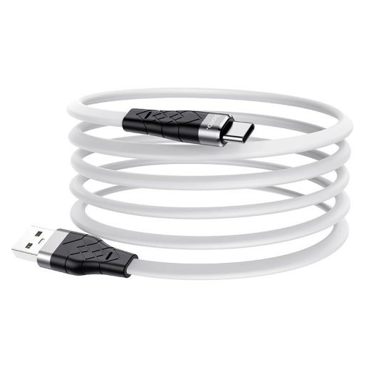 USB кабель HOCO X53 Angel Silicone USB - Type-C 1м, БІЛИЙ