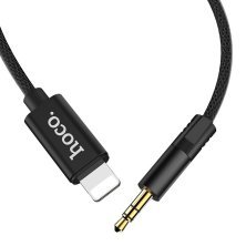 Аудіокабель HOCO UPA13 Lightning (папа) на 3,5 мм (папа), 1 метр, чорний