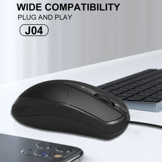 Дротова оптична миша WUW J04 800DPI ЧОРНИЙ (36)