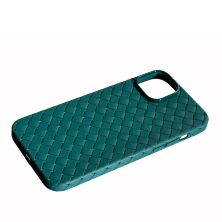 Накладка Шкіра Плетіння для Apple iPhone 14 Plus Green