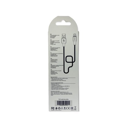 USB Cable TORNADO TX9 Silicone Lightning 2.4A/1m