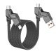 USB Кабель Borofone BU43 USB/Type-C - Type-C/Lightning (1.2м) (черный)