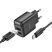Мережевий зарядний пристрій HOCO C141A (2×USB, 2.4A) + кабель USB  -  Type-C, чорний