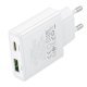 Мережевий зарядний пристрій BOROFONE BN24 PD 20W + QC3.0, білий