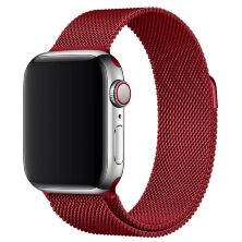 Ремінець металевий для годинника APPLE WATCH 38MM / 40MM / 41MM Milanese Loop 8_RED