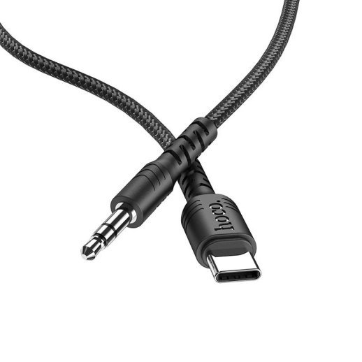 Аудіокабель HOCO UPA17 USB Type-C (штекер) на 3,5 мм (штекер), 1M, ЧОРНИЙ