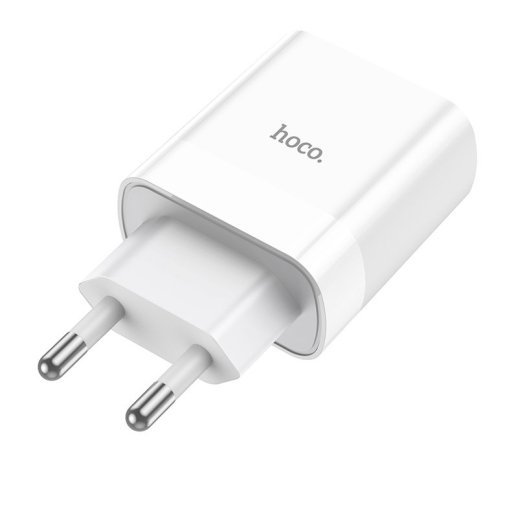 Мережевий зарядний пристрій HOCO NT9 TYPE-C PD 20W + USB QC 3.0, БІЛИЙ
