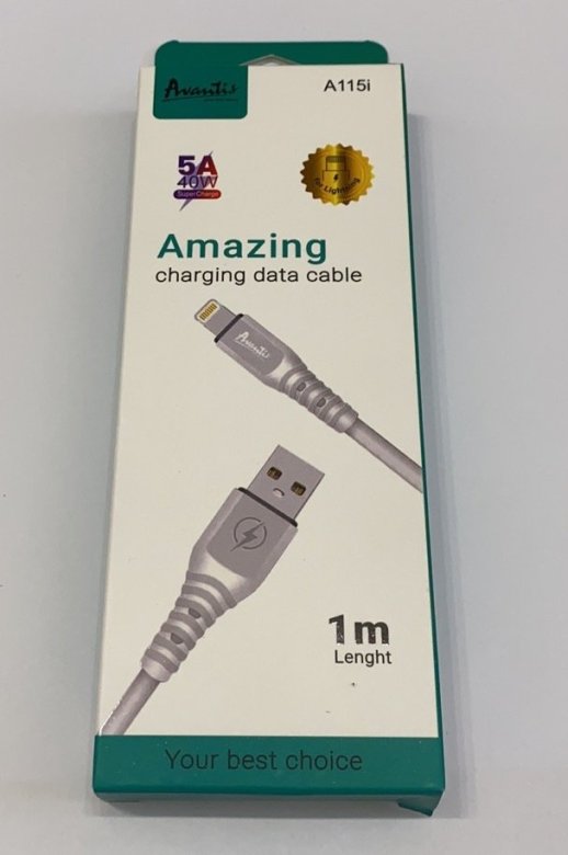 USB Cable Avantis A-115i Amazing Lighting Чорний