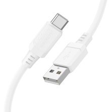 USB кабель BOROFONE BX115 Lotto USB - Type-C Silicone, 1 метр, білий