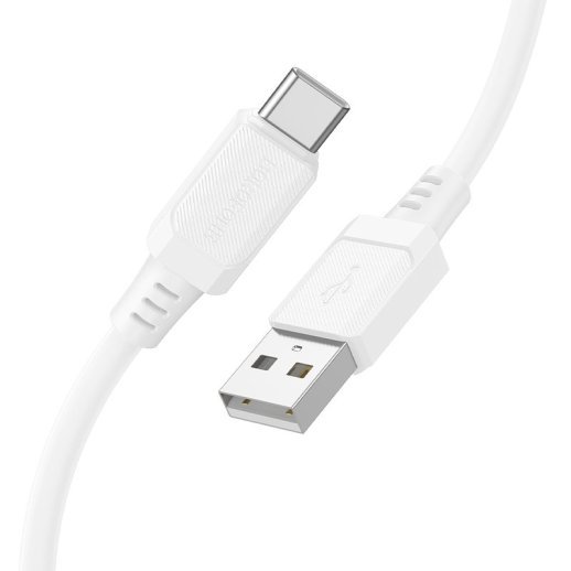 USB кабель BOROFONE BX115 Lotto USB - Type-C Silicone, 1 метр, білий
