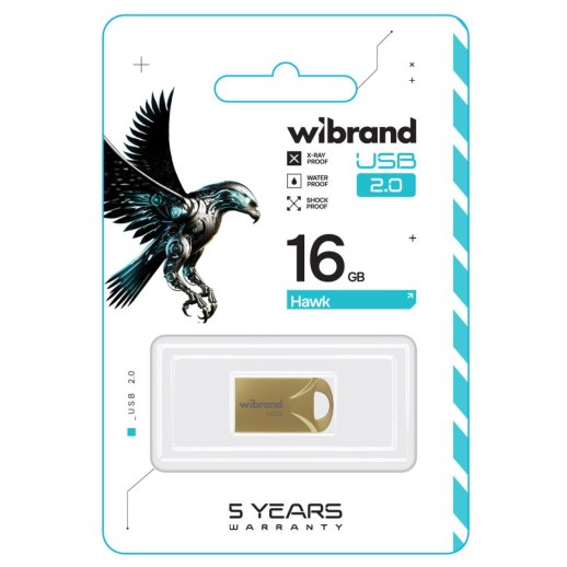 USB флеш 16Gb Wibrand Hawk GOLD 2.0
