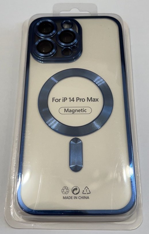 Case Magsafe With Frame for Apple Iphone 14 ProMax Blue