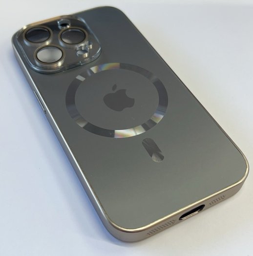 Чехол AG-ACRYLICS Magsafe for Apple Iphone 15 Pro Golden Titanium