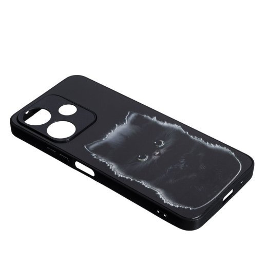 Накладка Fashion Mix для Xiaomi Redmi 13/Poco M6 Black Cat
