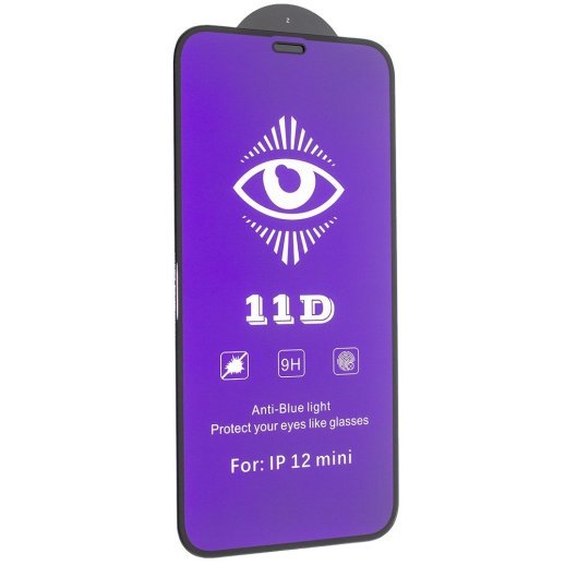 Захисне скло 11D BLUE LIGHT APPLE IPHONE 12 mini 5,4" ЧОРНИЙ