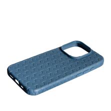 Накладка Leather Case Weaving для Apple iPhone 15 Pro Max Navy Blue