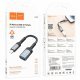 Конвертор HOCO UA24 OTG Lightning (папа) - USB 2.0 (мама) 16.5 см, сірий