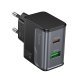 Мережевий зарядний пристрій HOCO CS73A TYPE-C PD 30W + USB QC 3.0, чорний