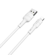 USB кабель BOROFONE BX30 Silicone USB - Lightning, білий