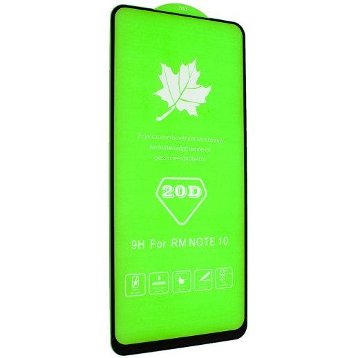Захисне скло 20D XIAOMI Redmi Note 10S 2021 ЧОРНИЙ
