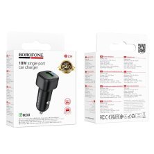 Автомобільний зарядний пристрій BOROFONE BZ34 QC3.0, ЧОРНИЙ