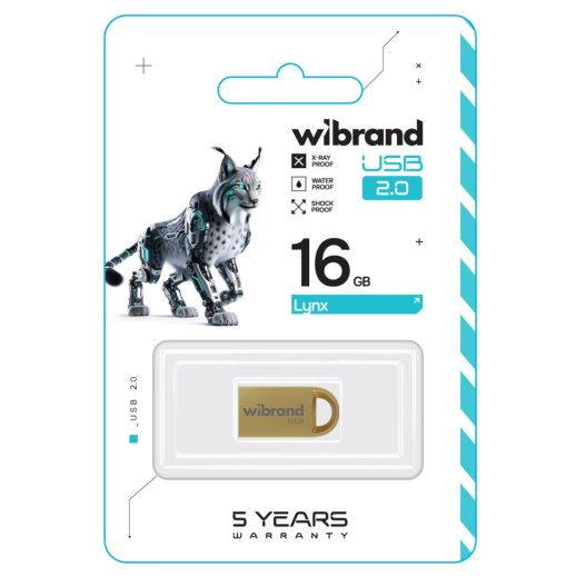 USB флеш 16Gb Wibrand lynx GOLD 2.0