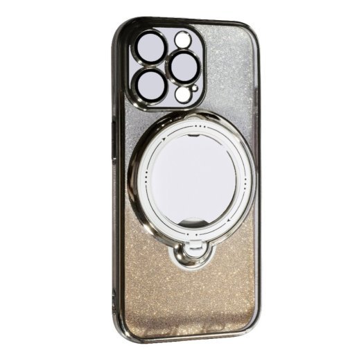 Силіконовий чохолНакладка  With Stand для Apple iPhone 14 Pro Max Silver