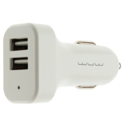 Автомобільний зарядний пристрій WUW C70 2 USB 2.1A БІЛИЙ (20)