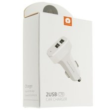 Автомобільний зарядний пристрій WUW C70 2 USB 2.1A БІЛИЙ (20)
