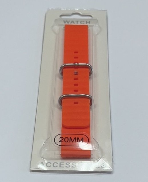 Ремінець для Xiaomi Amazfit Bip Ocean Design 20mm Orange(9)