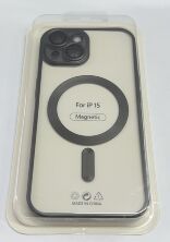 Case Magsafe With Frame Matte for Apple Iphone 15 Black