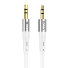 Аудіокабель HOCO UPA22 AUX Silicone 3,5 мм штекер (папа) на 3,5 мм штекер (папа), 1 метр, білий
