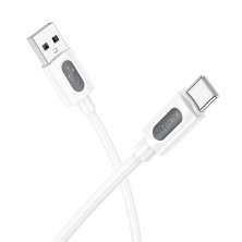 USB кабель BOROFONE BX114 USB - Type-C SILICONE, 3A, 1 метр, білий