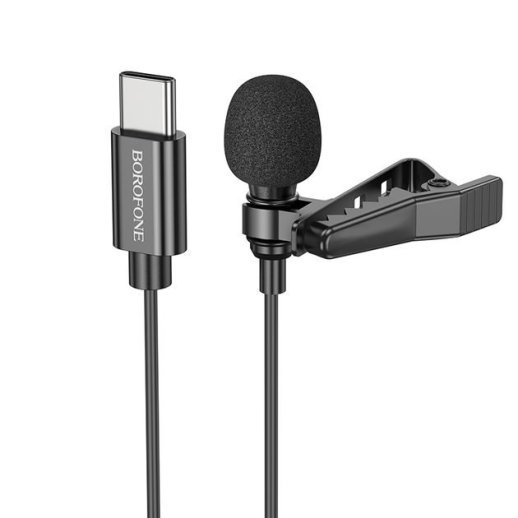 Дротовий петличний мікрофон Borofone BFK11 TYPE-C