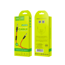 Кабель AUX HOCO UPA12 + Микрофон 3 pin (1М) (30pc) (черный)