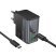 Мережевий зарядний пристрій HOCO CS74A TYPE-C PD 45W + USB QC 3.0 + КАБЕЛЬ TYPE-C - TYPE-C, чорний