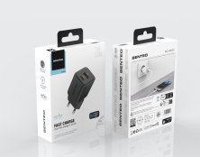 Сетевое Зарядное Устройство Senteo Z-22 1USB-C+1USB-A PD20W GaN/QC3.0 18W