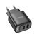 Мережевий зарядний пристрій HOCO C141A 2*USB 2.4A, чорний