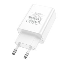 Мережевий зарядний пристрій BOROFONE BA21A PRO TYPE-C PD 20W, БІЛИЙ